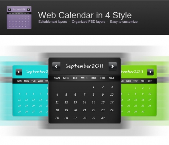 Template Image for Web Calendars - 30370
