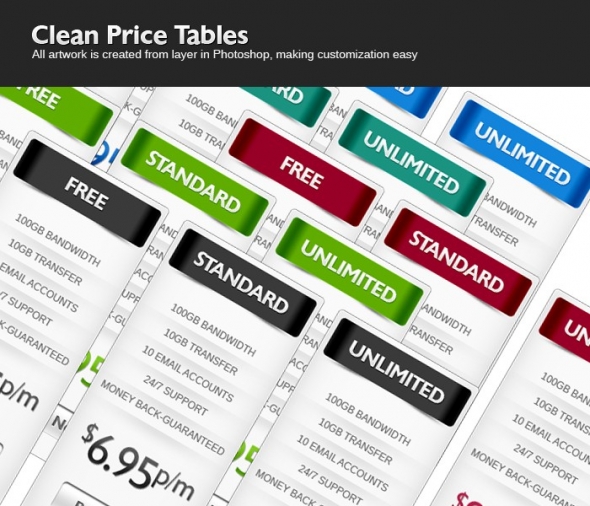 Template Image for Clean Price Tables - 30372