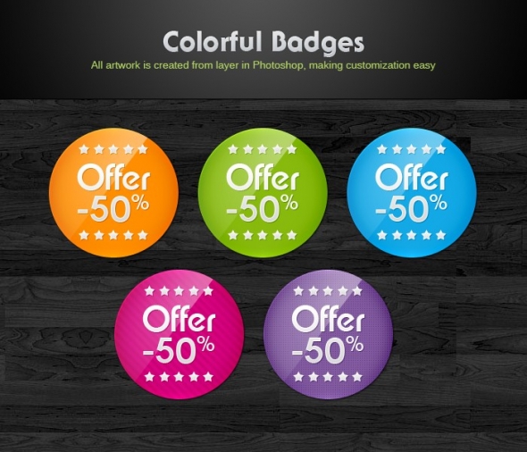 Template Image for Color Badges - 30378