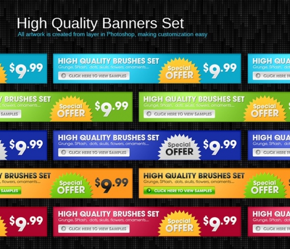 Template Image for Advertisement Banners Set - 30393