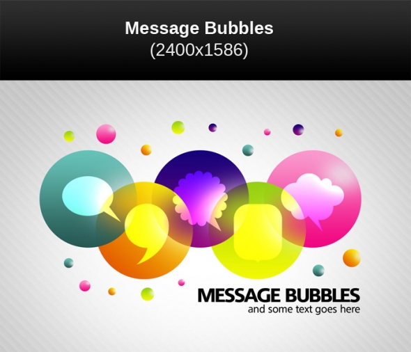 Template Image for Message Bubbles Vector - 30524