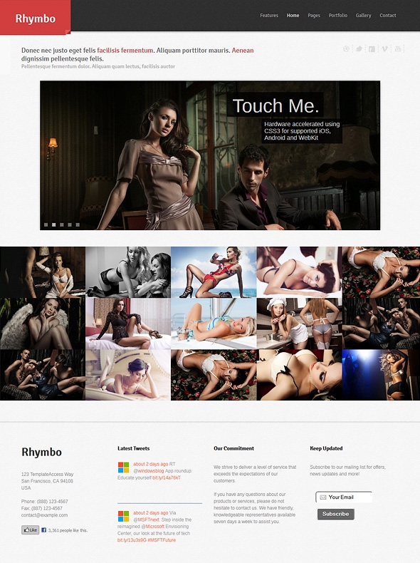 Template Image for Rhymbo - Responsive Website Template