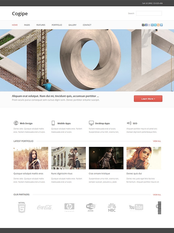 Template Image for Cogipe - Responsive Website Template