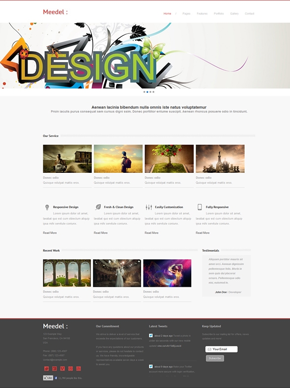 Template Image for Meedel - Responsive HTML Template