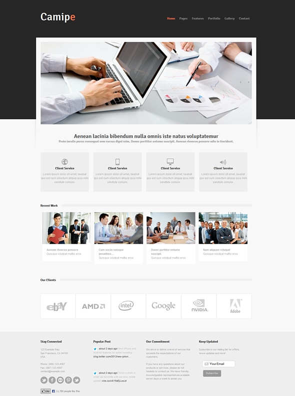 Template Image for Camipe - Responsive Web Template