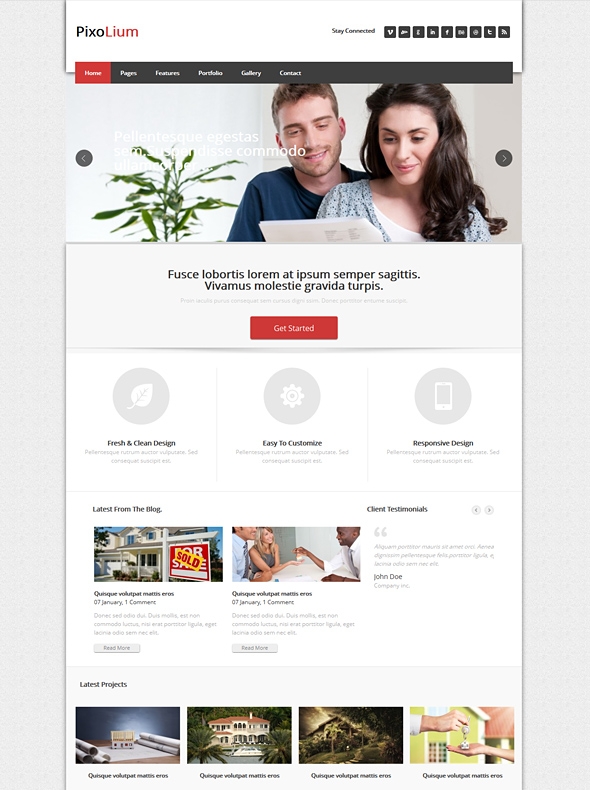 Template Image for Pixolium - Responsive Website Template