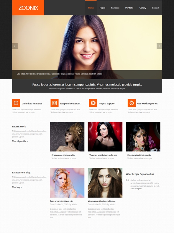 Template Image for Zoonix - Responsive Web Template