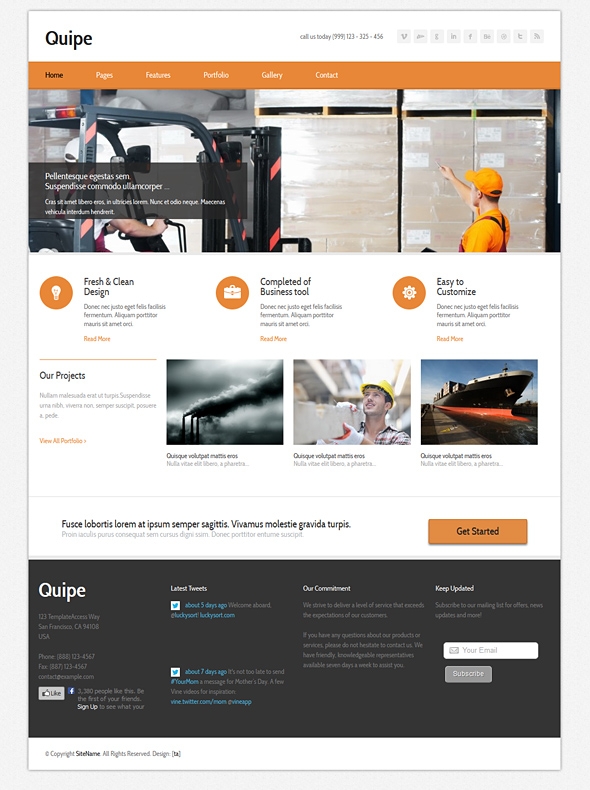 Template Image for Quipe - Responsive HTML Template