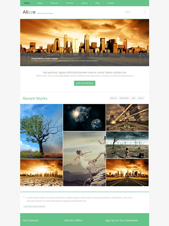 Template Image for Alizze - Responsive HTML Template