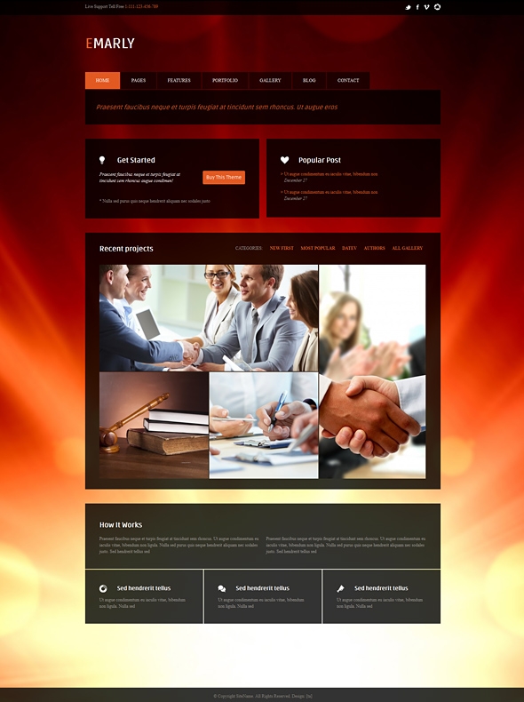 Template Image for Emarly - Responsive HTML Template