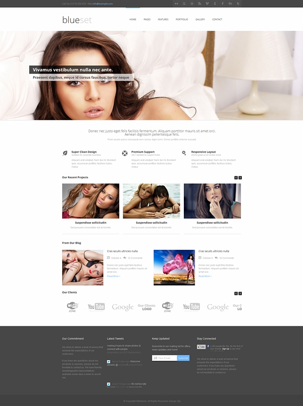 Template Image for Blueset - Responsive HTML Template