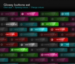 Image for Image for Glossy Buttons Set - 30057