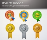 Image for Image for Rosette Ribon Vector - 30171