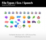 Image for Image for File Types, Eco & Speech Icons - 30262